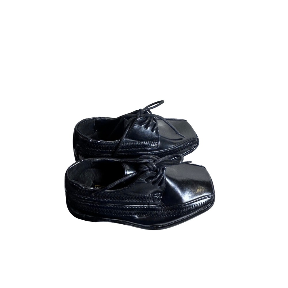 Stacy Adams Oxford Shoes 6M Black Square Toe Lace Up Kids Dress Shoes